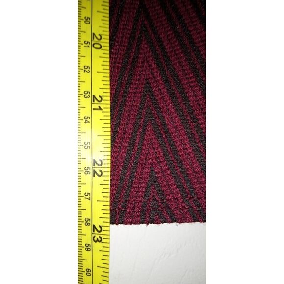 Joe B maroon and black flowy front black tie midi skirt - Picture 5 of 5